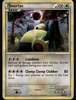Snorlax Rare Call of Legends 33/95 Colorless Normal Pokemon Card - Image 1