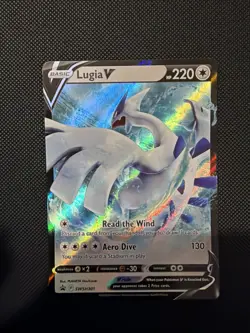 Pokemon Lugia v TCG SWSH301 Sword & Shield Black Star Promo Holo Card - Image 1