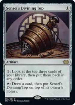 MTG English Sensei's Divining Top NM Foil Double Masters 2022 - Image 1