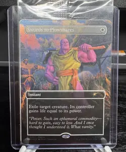 MTG Swords to Plowshares PSA Magazine Promo Marvel Thanos IN HAND - Image 1