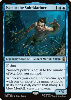 x1 Namor the Sub-Mariner - Foil M MTG Marvel Super Heroes M/NM, English - Image 1