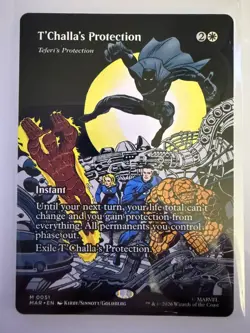 T'Challa's Protection - Teferi's Protection (Borderless) Marvel Universe MTG - Image 1