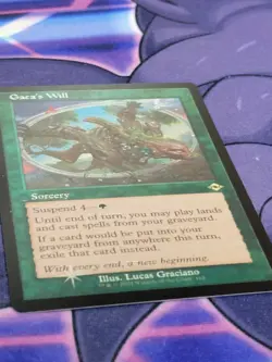 C4455 MAGIC MTG MODERN HORIZONS 2 RETRO GAEA'S WILL #412 NM RARE FOIL - Image 2