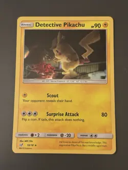 Pokemon DETECTIVE PIKACHU 10/18 Holo Rare 2019 Movie Promos LP/NM See Pics - Image 1