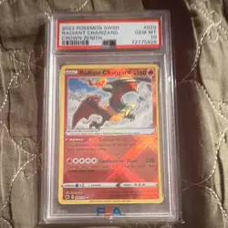 2023 Pokemon TCG Crown Zenith Radiant Charizard 020/159 PSA 10 - Image 1