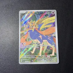 Pokemon Zacian 100/094 Phantasmal Flames Illustration Rare Full Art Holo NM - Image 1