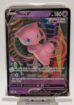 Pokemon TCG Mew V Fusion Strike 113/264 Holo Ultra Rare {NM} - Image 1