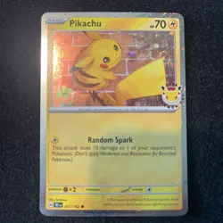 Pikachu (Pokemon Day 2026) 051/162 Promo Pokemon Cosmos Holo NM 🌀 - Image 1