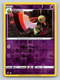 Xatu 077/192 Uncommon Rebel Clash Pokemon Reverse Holo NM - Image 1