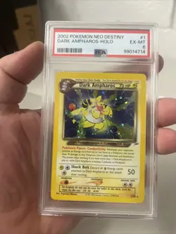 Dark Ampharos 1/105 PSA 6 Neo Destiny Unlimited Holo Rare Pokemon EX/MT - Image 1