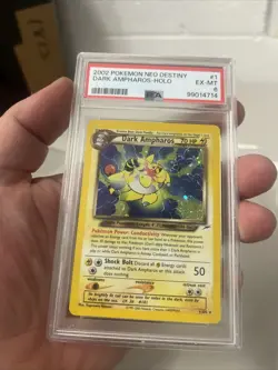 Dark Ampharos 1/105 PSA 6 Neo Destiny Unlimited Holo Rare Pokemon EX/MT - Image 2