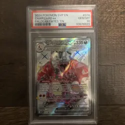 2024 POKEMON SVP EN-SV BLACK STAR PROMO PALDEAN FATES TIN CHARIZARD EX PSA 10 - Image 1