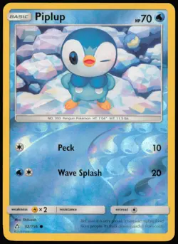 Piplup 32/156 C Ultra Prism Pokemon Reverse Holo NM - Image 1