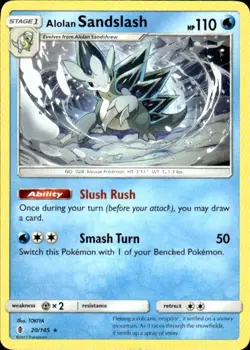 Pokemon Alolan Sandslash SM - Guardians Rising 20/145 Light Play LP+ or Better - Image 1