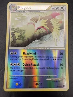 Pidgeot 29/102 Reverse Holo Rare HGSS Triumphant Pokemon Card LP - Image 2