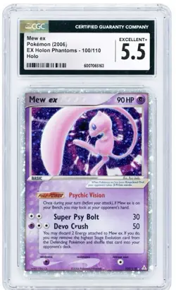 CGC 5.5 Mew ex 100/110 EX Holon Phantoms 2006 English Holo Pokemon - Image 1