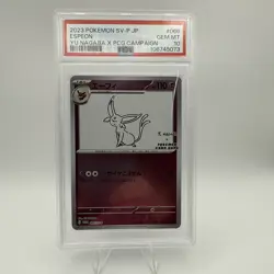 Pokemon 2023 Espeon 066/SV-P Yu Nagaba SV-P Promo Japanese GEM MINT PSA 10 - Image 1