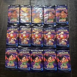 Disney Lorcana Shimmering Skies 15 Sleeved Booster Packs Free Shipping - Image 1