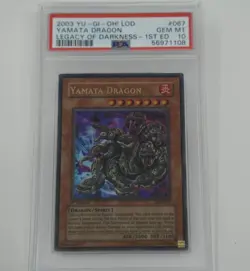 Yamata Dragon 1st Edition Ultra Rare Legacy of Darkness LOD-067 PSA 10 - Image 1