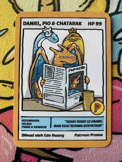 Pokkedo Promo Card - Daniel, Pio & Chatarak (Dragonair, Psyduck & Charizard) - Image 1