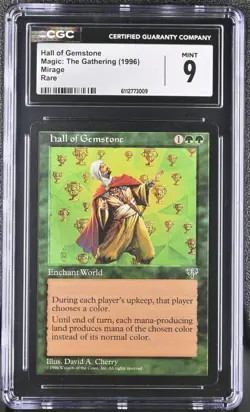 Hall of Gemstone Mirage Rare Magic the Gathering MTG CGC 9 Mint - Image 1