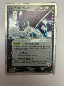 Pokemon Rocket's Suicune ex 105/109 MP Condition EX Team Rocket Returns 2004 - Image 1