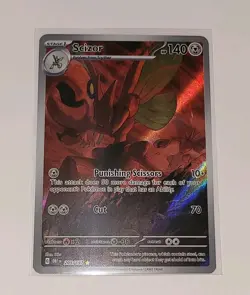 Scizor 205/197 Full Art Illustration Rare Pokemon Obsidian Flames SV03 NM - Image 3