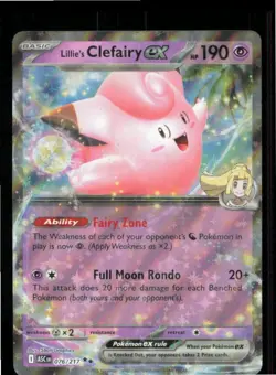 Lillie's Clefairy ex 076/217 Double Rare Ascended Heroes Pokemon Near Mint - Image 1