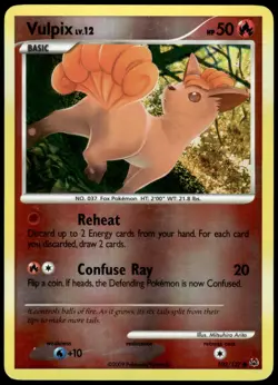Vulpix 102/127 Platinum Reverse Holo Common MP Pokemon 2009 - Image 1
