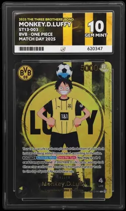 Monkey.D.Luffy (BVB x One Piece Campaign) ST13-003 Match Day 2025 - ACE 10 Label - Image 2