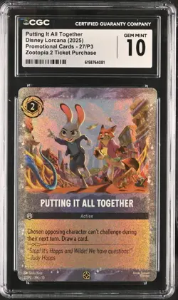 2025 DISNEY LORCANA EN P3-PROMO #27 PUTTING IT ALL TOGETHER CGC Gem Mint 10 - Image 1