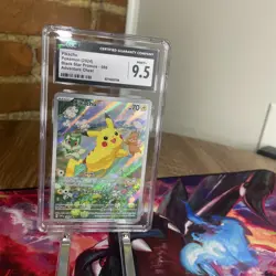 Pikachu SVP088, Adventure Chest Promo 2024 Black Star, Pokemon TCG CGC 9.5 - Image 1