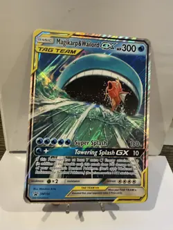 Pokemon TCG Magikarp Wailord GX Tag Team SM166 Jumbo Promo Card Pokemon - Image 2