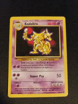 Carte Pokemon Kadabra 32/102 Set De Base Wizards - Image 1
