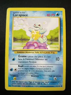 Carte Pokemon Carapuce 63/102 Set De Base - Image 1