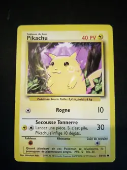 Carte Pokemon Pikachu 58/102 Set De Base - Image 1