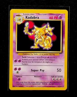 Carte Pokemon 32/102 Kadabra Set de Base FR Wizards - Image 1