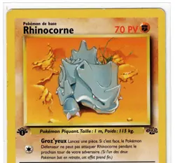 Carte Pokemon 61/64 RHINOCORNE JUNGLE EDITION 1 Wizards FR - Image 1