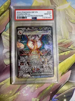 2023 POKEMON OBSIDIAN FLAMES SPECIAL ILLUSTRATION RARE #223 CHARIZARD EX PSA 10 - Image 1