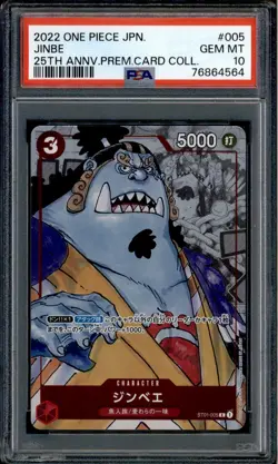 Jinbe - ST01-005 - PSA 10 - Alt Art Japanese - 25th - One Piece - 64564 - Image 1