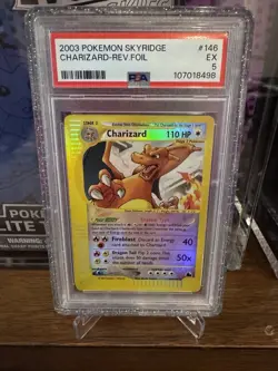 2003 Pokemon Charizard Crystal Skyridge 146/144 Reverse Holo Very Clean PSA 5 🔥 - Image 2