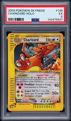 2003 POKEMON SKYRIDGE #146 CHARIZARD-HOLO PSA 5 - Image 1