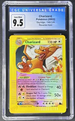 2003 Pokemon Skyridge Charizard #146 Reverse Holo CGC 10 (9.5 Old Blue Label) - Image 1