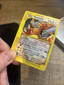 Pokemon Skyridge Charizard Crystal Holo 146/144 - Heavy Play WOTC - Image 1
