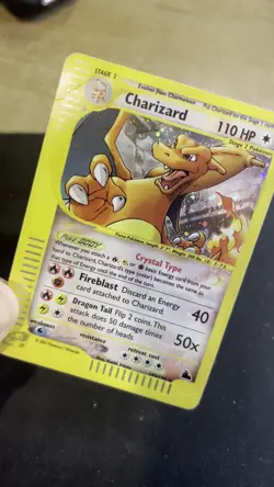 Pokemon Skyridge Charizard Crystal Holo 146/144 - Heavy Play WOTC - Image 2