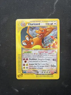 Pokemon Skyridge Charizard Crystal Holo 146/144 - Heavy Play WOTC - Image 3