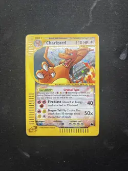 Pokemon Skyridge Charizard Crystal Holo 146/144 - Heavy Play WOTC - Image 4