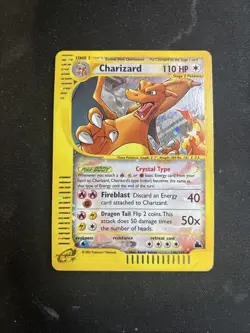 Pokemon Skyridge Charizard Crystal Holo 146/144 - Heavy Play WOTC - Image 5