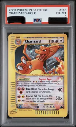 Pokemon Charizard EX 146/144 Skyridge Holo PSA 6 EX-MT - Image 1