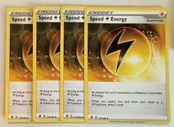 Speed Energy 173/192 Rebel Clash Trainer Playset X4 Pokemon TCG NM - Image 1
